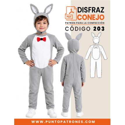 Patrón de disfraz de conejo PDF