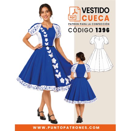 Patrón de vestido de cueca PDF