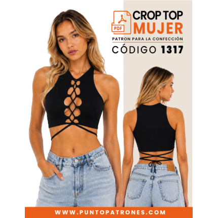 Patrón de crop top con vuelo PDF