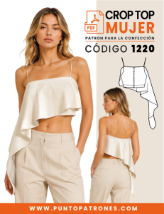 Patrón de crop con vuelo caída en punta PDF