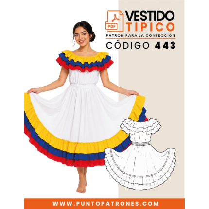 Patrón de vestido típico colombiano PDF