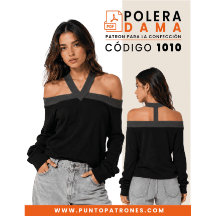 Patrón de polera sin hombros PDF