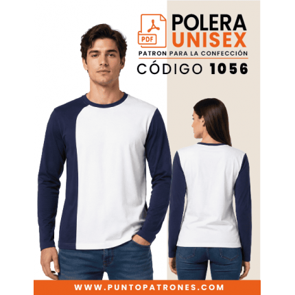 Patrón de polera polo corte asimétrico PDF