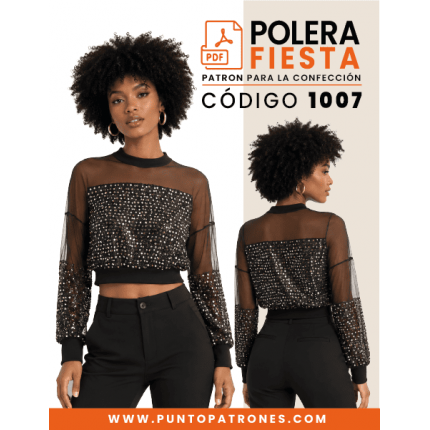 Patrón de polera crop PDF