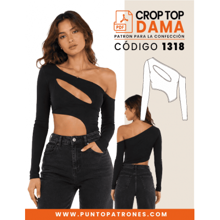 Patron de crop top ajustado de dama PDF