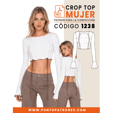 Patron de crop top con tirantes de dama PDF