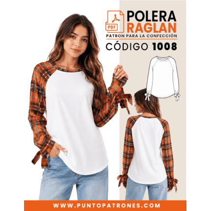 Patrón de polera raglan mujer PDF
