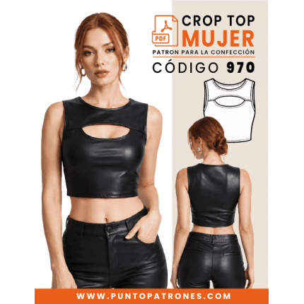 Patrón de top corte canesú abierto PDF