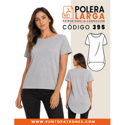 Patrón de polera con cola de dama PDF
