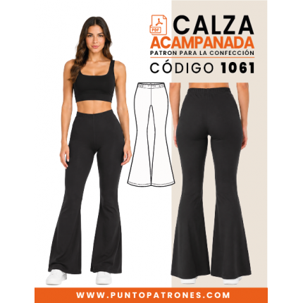 Patrón de calza tipo pantalón Semi-acampana PDF