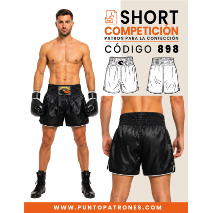 Patrón de short de competición PDF