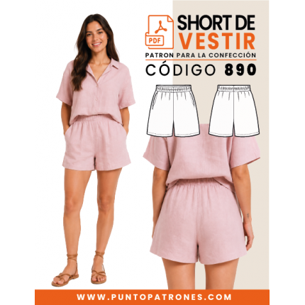 Patrón de short de vestir PDF