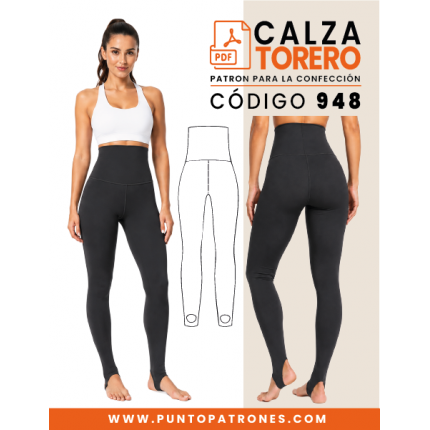Patrón de calza torero con enganche en pie PDF