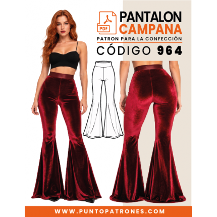 Patrón de pantalón elasticado campana PDF