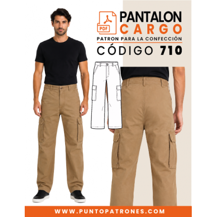 Patrón de pantalón cargo de varón PDF