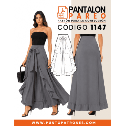 Patrón de conjunto Pareo pantalón PDF