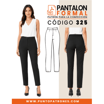 Patrón de pantalón formal semi ajustado dama PDF