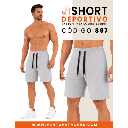 Patrón de short deportivo de hombre PDF
