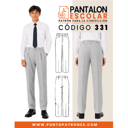 Patrón de pantalón escolar de varón PDF