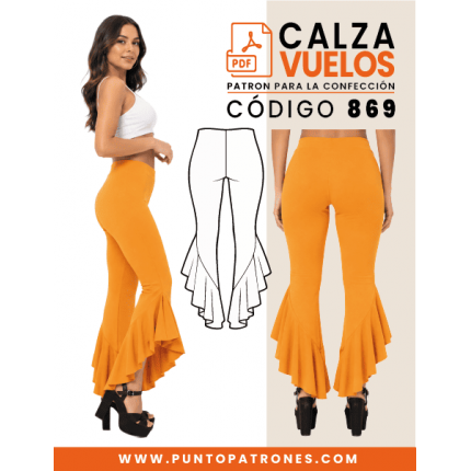 Patrón de calza con vuelos asimétricos PDF