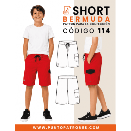 Patrón de bermuda short PDF