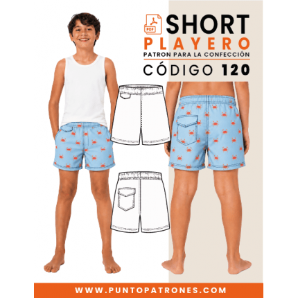 Patrón de short playero PDF