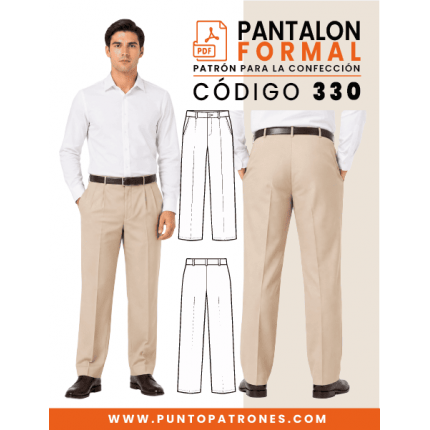 Patrón de pantalón de vestir clásico de hombre PDF