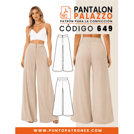 Patrón de pantalón palazzo PDF