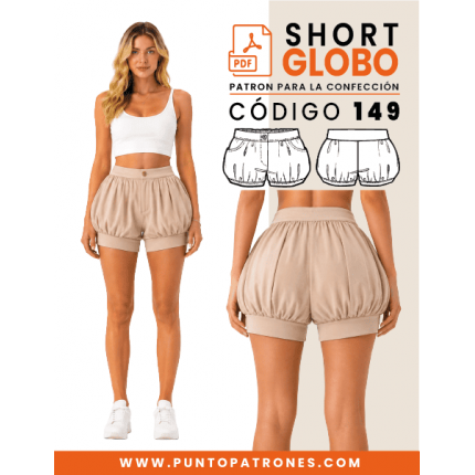 Patrón de short globo de dama PDF