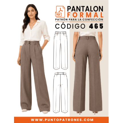 Patrón de pantalón de vestir de dama PDF