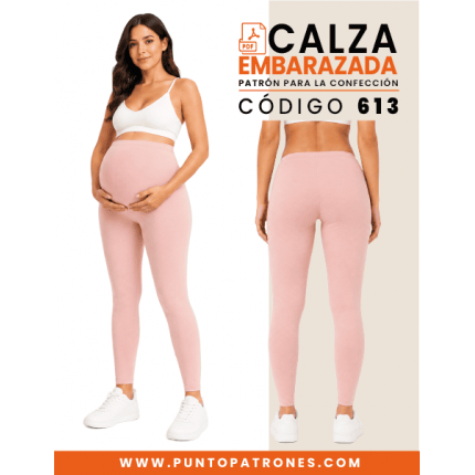Patrón de calza maternal tiro alto PDF