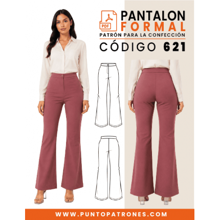 Patrón de pantalón formal pata elefante PDF
