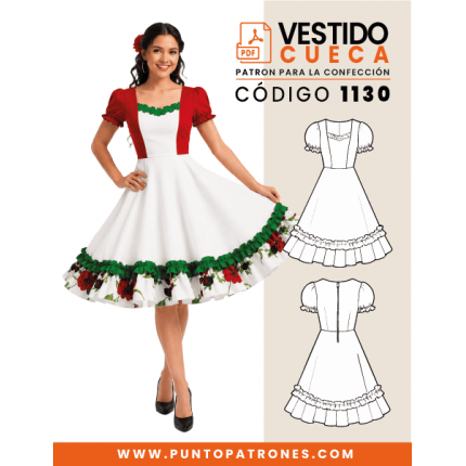 Patrón de vestido típico cueca PDF