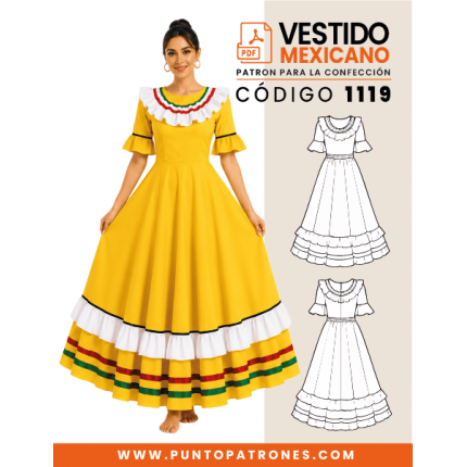 Patrón de vestido típico mexicano PDF