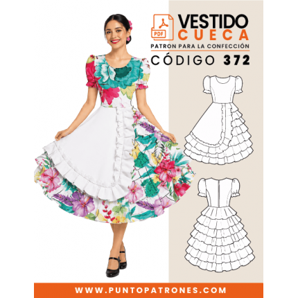 Patrón de vestido típico de cueca PDF