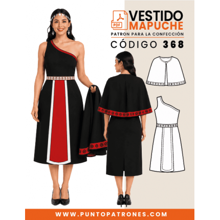 Patrón de vestido fantasía mapuche PDF