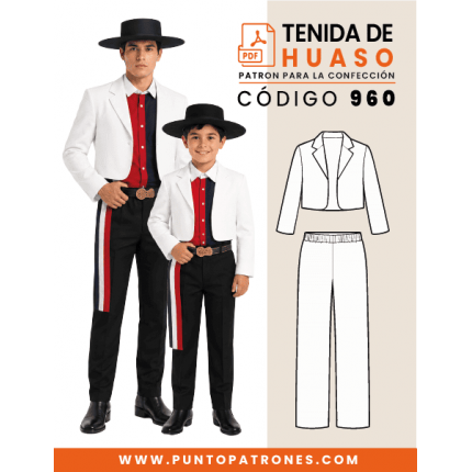 Patrón de tenida de huaso simple PDF