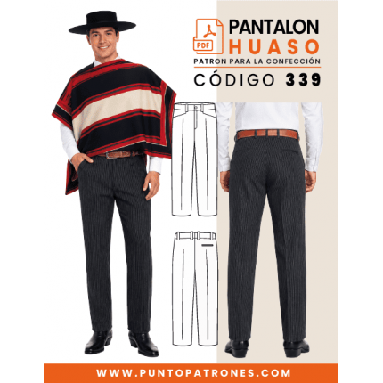 Patrón de pantalón de huaso PDF