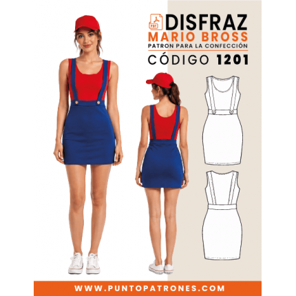 Patrón de disfraz de Mario Bros mujer PDF