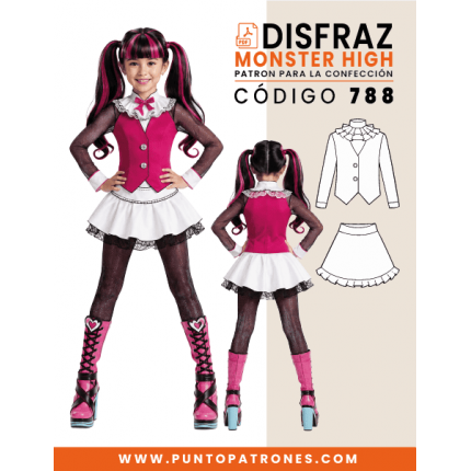Patrón de disfraz Draculaura Monster High PDF