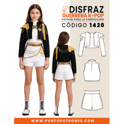 Patrón de disfraz guerrera K-Pop PDF