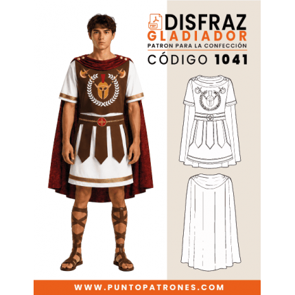 Patrón de disfraz de gladiador PDF