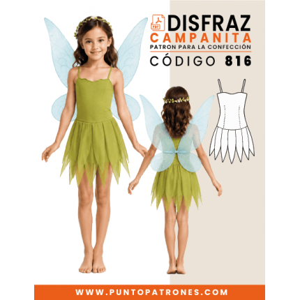 Patrón de disfraz de Campanita PDF