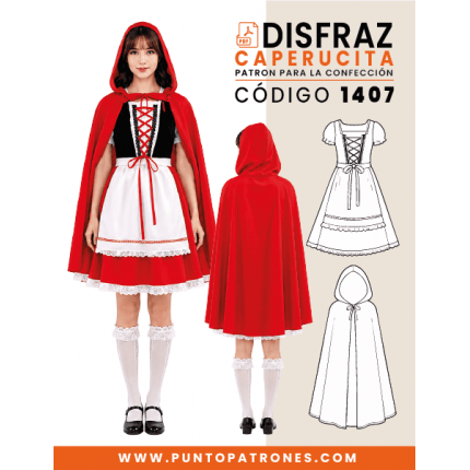 Patrón de disfraz de Caperucita Roja PDF