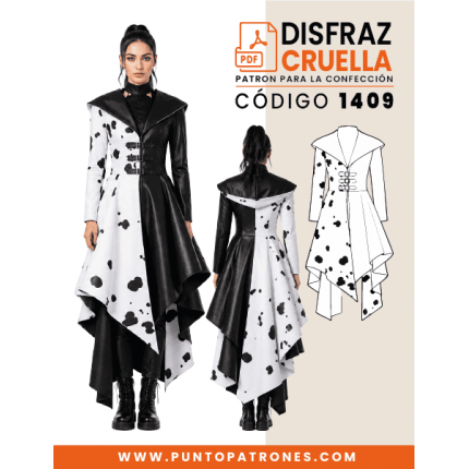 Patrón de disfraz de Cruella PDF