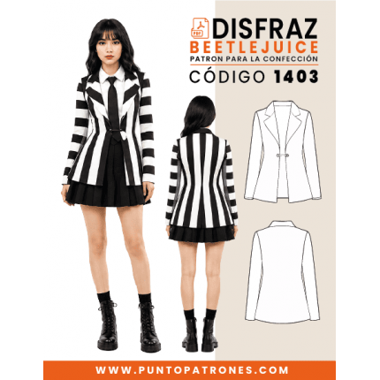 Patrón de chaqueta Beetlejuice mujer PDF
