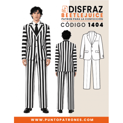 Patrón de disfraz Beetlejuice PDF