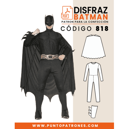 Patrón 818 Disfraz superhéroe clásico PDF
