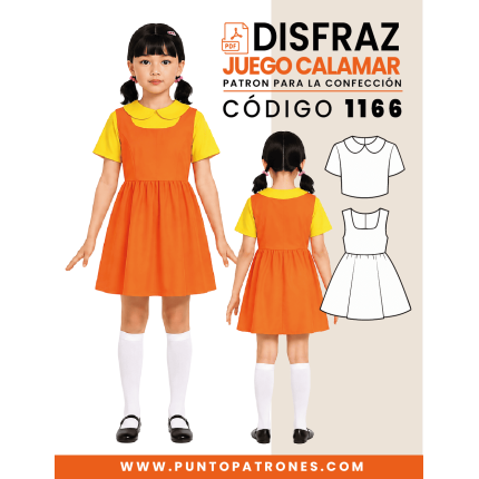 Patrón de disfraz muñeca juego del calamar PDF
