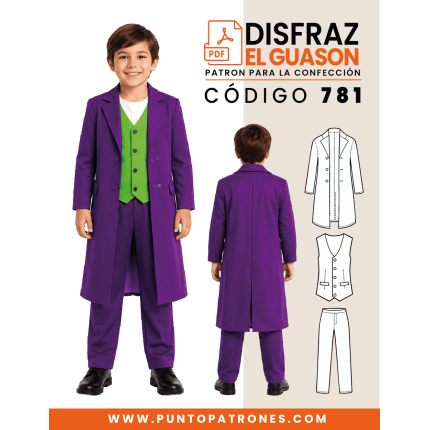 Patrón de disfraz del Guasón PDF